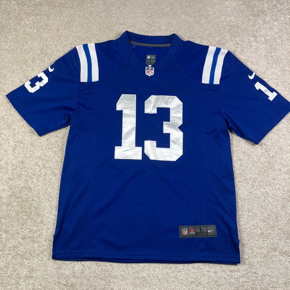 Nike NFL On Field Indianapolis Colts T.Y. Hilton #13 Jersey Men's Large Blue